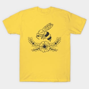 Honey Bee and Flowers T-Shirt